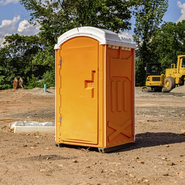 how often are the portable restrooms cleaned and serviced during a rental period in Ross Illinois